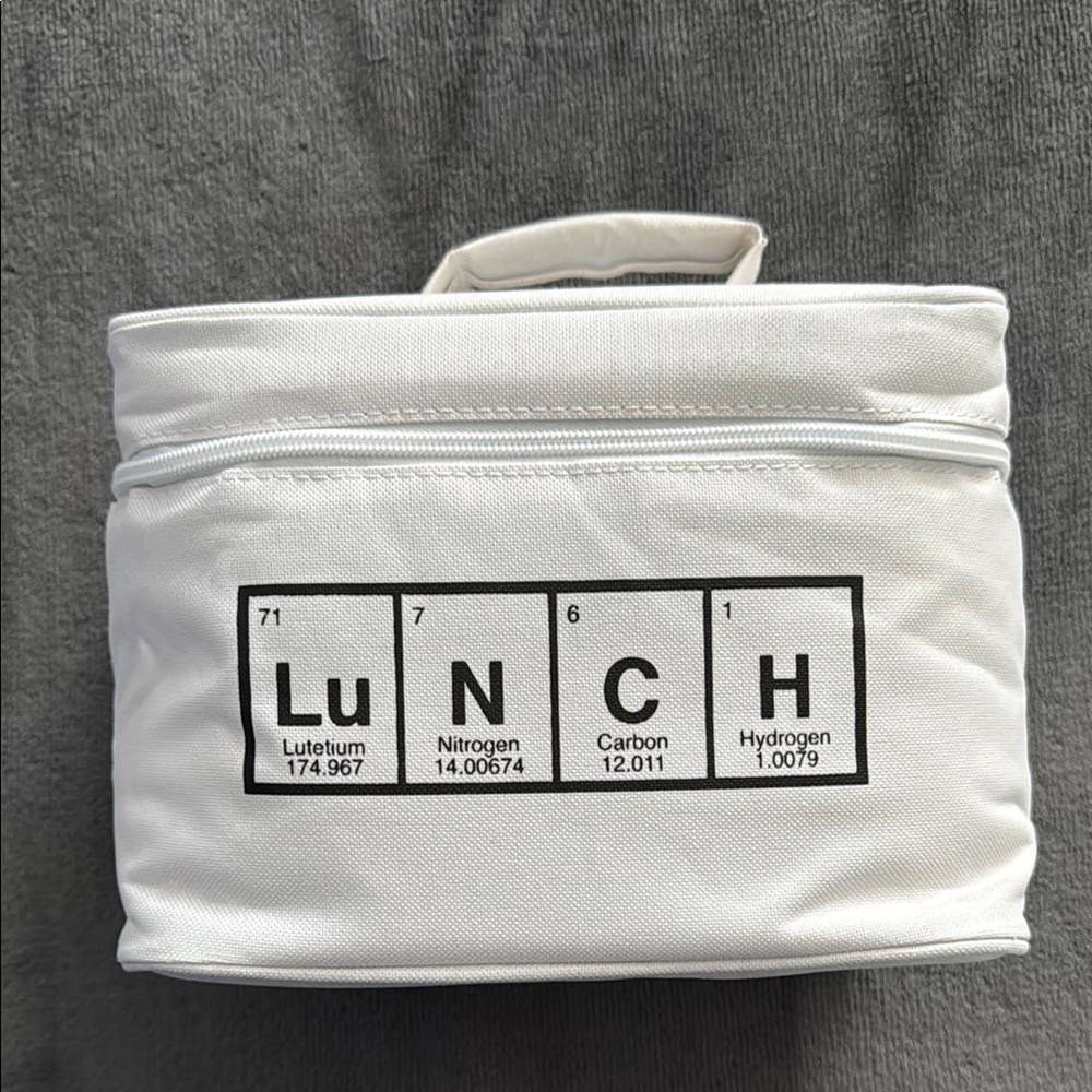 White Periodic Table Lunch Bag